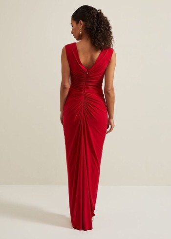 Phase Eight Petite Donna Dress Red USA | 0398165-DU